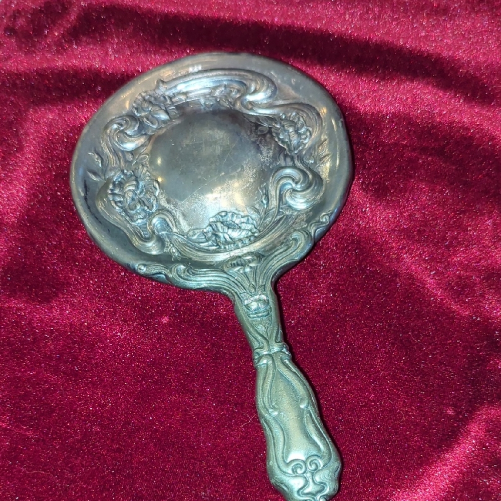 Antique Art Nouveau Hand Mirror